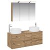 vidaXL Set de mobilier pentru baie 4 pcs Stejar Artizanal