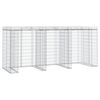 vidaXL Perete gabion pentru pubela gunoi 270x91x120 cm fier galvanizat