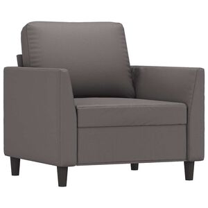 vidaXL Canapea de o persoană, gri, 60 cm, piele ecologică