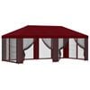 vidaXL Pavilion cu panouri laterale 6 x 3 m Burgundy Poliester și oțel