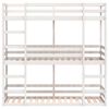 vidaXL Pat supraetajat triplu, alb, 90x200 cm, lemn masiv de pin