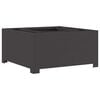 vidaXL Bol de foc Negru 80 x 80 x 40 cm Oțel rezistent de intemperii
