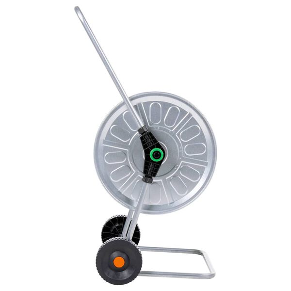 vidaXL Cărucior cu tambur pentru furtun 80 m 1/2" sau 50 m 3/4", oțel