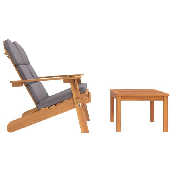 vidaXL Set mobilier de grădină Adirondack, 2 piese, lemn masiv acacia