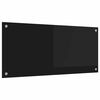 vidaXL Panou de bucătărie Negru 90 x 40 cm sticlă securizată