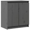 vidaXL Dulap lateral, gri, 60x36x65 cm, lemn masiv de pin