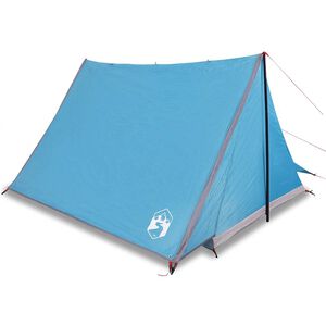 vidaXL Cort camping pentru 2 persoane, albastru, impermeabil