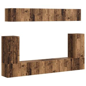 vidaXL Set comodă TV Pe perete 5 pcs Lemn vechi Lemn compozit