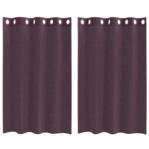vidaXL Perdele Voile cu Oeje 2 buc Violet 140x175 cm