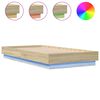 vidaXL Cadru de pat cu lumini LED, stejar sonoma, 90x190 cm