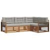 vidaXL Set de canapele de exterior 4 buc. Gri natural și deschis