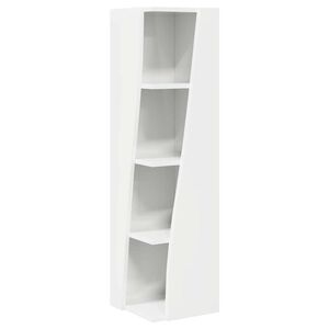 vidaXL Dulap de colț Alb lucios 27,5x27x102cm Lemn compozit
