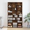 vidaXL Dulap CD-uri, stejar fumuriu, 102x23x177,5 cm, lemn prelucrat
