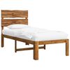 vidaXL Cadru de pat single cu tablie ROSTOCK natural 90 x 200 cm