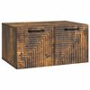 vidaXL Oglindă TV montată pe perete Stejar fumuriu 59,5 x 41 x 30 cm