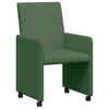 vidaXL Scaune de dining cu roți 2 pcs Gri verde 57 x 66 x 94 cm