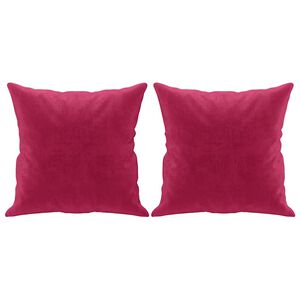 vidaXL Perne decorative, 2 buc., roșu vin, 40x40 cm, catifea