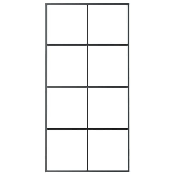 vidaXL Ușă glisantă, negru, 102,5x205 cm, aluminiu și sticlă ESG