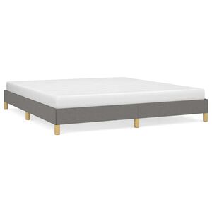 vidaXL Cadru de pat fără saltea, gri &icirc;nchis, 180x200 cm, textil