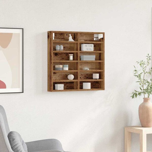 vidaXL Dulap de Expunere Lemn vechi 60 x 8,5 x 58 cm Lemn compozit