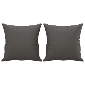 vidaXL Perne decorative, 2 buc., gri, 40x40 cm, piele ecologică