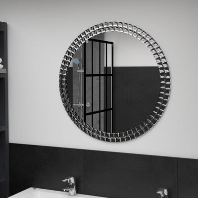 vidaXL Oglindă de perete, argintiu, 70 cm, sticlă securizată