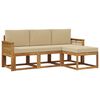vidaXL Set de canapele de exterior 4 buc. Natural și Bej Poliester