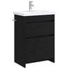 vidaXL Set de mobilier pentru baie Stejar Negru 61 x 40 x 84,5 cm