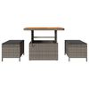 vidaXL Set de masă pentru grădină Gri Rattan poli