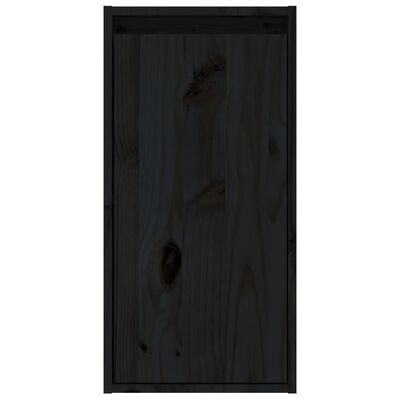 vidaXL Dulap de perete, negru, 30x30x60 cm, lemn masiv de pin