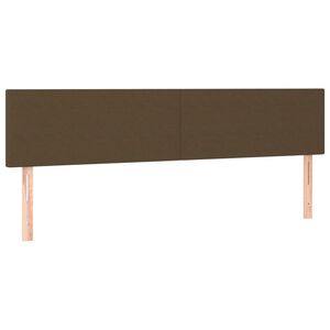 vidaXL Tăblii de pat, maro &icirc;nchis, 180x5x78/88 cm, textil