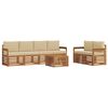 vidaXL Set de canapele de exterior 7 buc. Natural și Bej