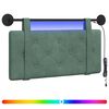 vidaXL Tăblie de pat suspendată Cu lumină LED Verde Mării Catifea