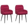 vidaXL Scaune de dining 2 buc. Catifea Roșu Vin 59 x 59,5 x 90 cm