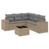 vidaXL Set canapele de grădină cu perne, 6 piese, bej, poliratan