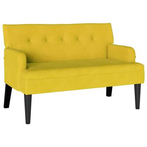 vidaXL Bancă Chesterfield Galben 112 x 65,5 x 75 cm Catifea