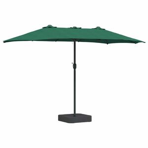 vidaXL Parasol de Grădină Verde 385 x 209 x 244 cm Poliester și oțel