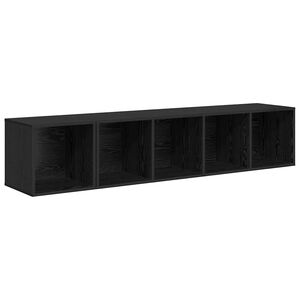 vidaXL Set dulap TV Pe perete 2 pcs Stejar Negru Lemn compozit