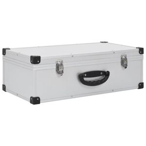 vidaXL Carcasă pentru 80 CD-uri, aluminiu, ABS, argintiu