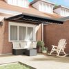 vidaXL Cortina Retractabilă Negru 300 x 250 cm Stofă și Metal
