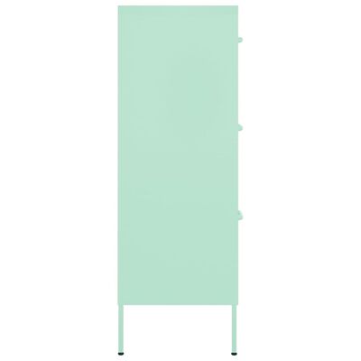 vidaXL Dulap cu sertare, verde mentă, 80x35x101,5 cm, oțel
