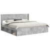 vidaXL Cadru de pat cu depozitare și tăblie Gri Beton 180 x 200 cm