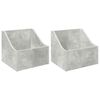 vidaXL Cutie pentru LP-uri 2 buc. Gri Beton 37 x 33 x 32 cm