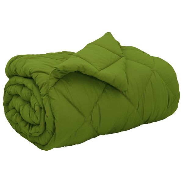 vidaXL Duvet de iarnă Verde 220 x 155 cm Microfibră