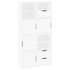 vidaXL Dulapuri laterale 4 buc ODDA alb 40x24x79 cm lemn masiv de pin
