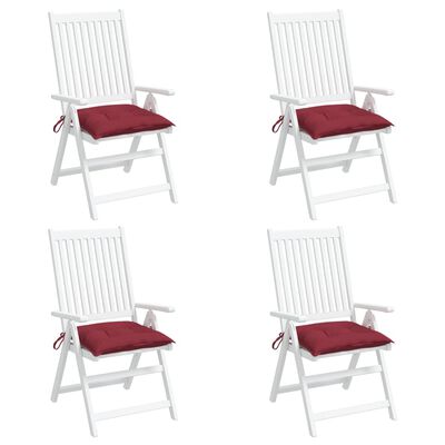 vidaXL Perne de scaun, 4 buc., roșu vin, 50x50x7 cm, textil oxford
