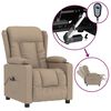 vidaXL Fotoliu rabatabil electric, cappuccino, piele ecologică