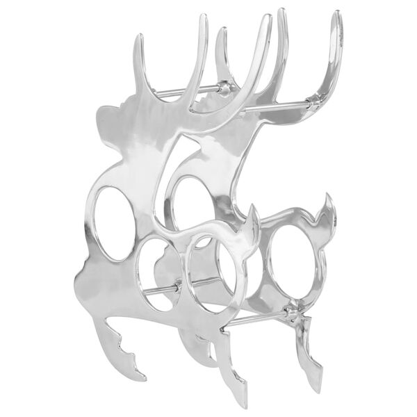 vidaXL Suport pentru vin, argintiu, 33x14x54cm, aluminiu solid