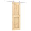 vidaXL Ușă glisantă Natural și Alb 70 x 210 cm Lemn de Pin Solid