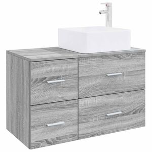 vidaXL Set de mobilier pentru baie 2 buc. Sonoma gri Lemn prelucrat